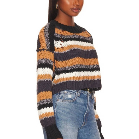 Free People Women's Size Large Devon Knit Long Sleeve Sweater - Picture 2 of 6